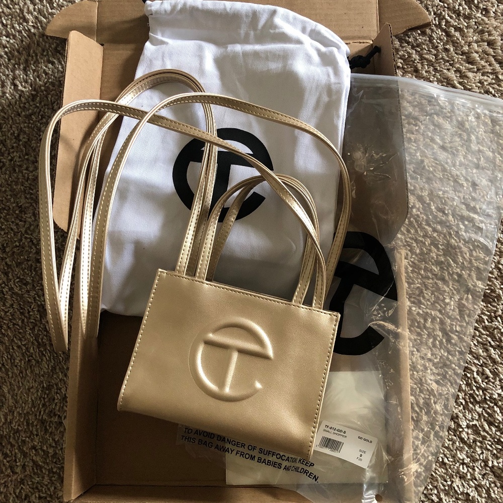 Telfar Clemens small GOLD shopper